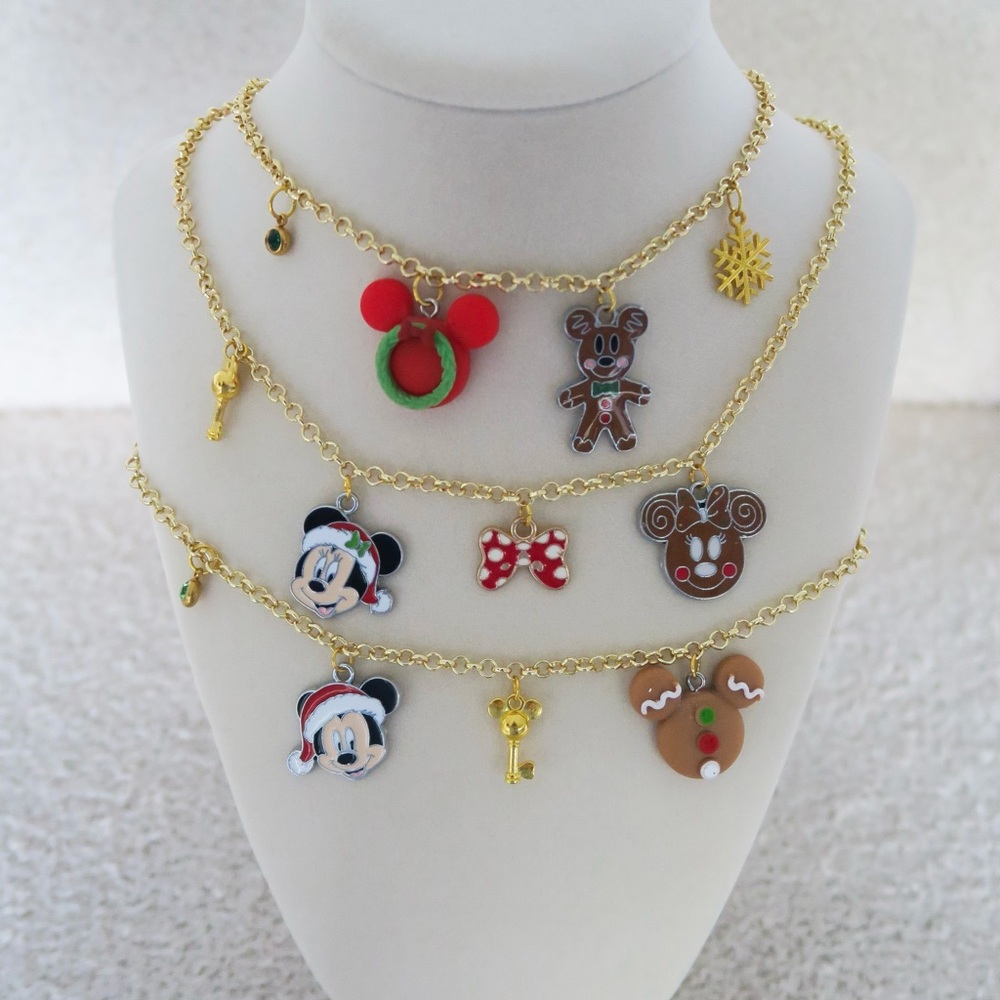 Disney Christmas Charm Necklaces 🎄❤️